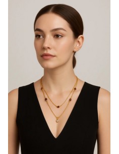 Collar Doble Capa Con Simil... 2