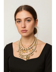 Collar 3 Capas Con Simil... 2