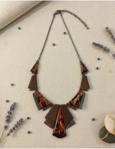 Collar Triangular Esmaltado...