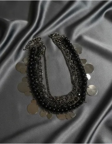 Collar Simil Perlas Con Strass Metal...