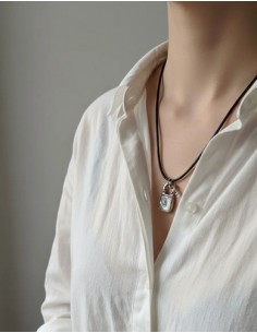 Collar Candado Con Cristal... 2