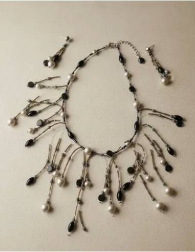 Conjunto Collar Aros Simil Perla...