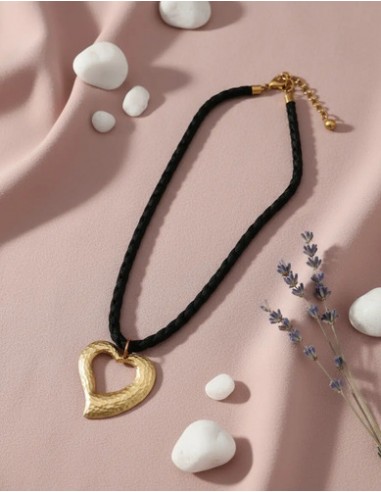 Collar Cordon Con Dije Corazon Metal...