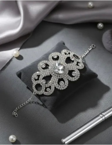 Pulsera Flor Con Cristales Tipo...