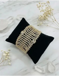 Pulsera Larga Con Strass...