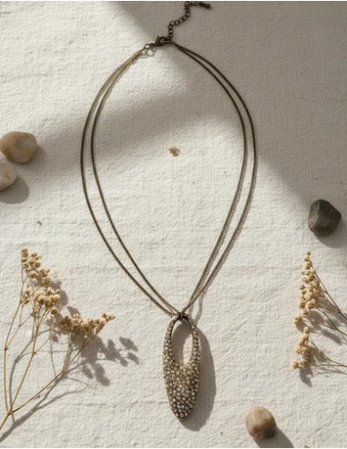 Collar 2 Cadenas Con Dije Metal Con...
