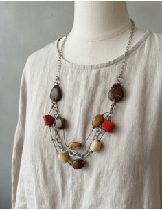 Collar Cuentas Con Piedras... 2
