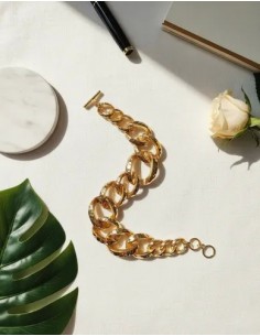 Pulsera Entrelazada Dorada...