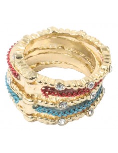 Anillo Dorado Con Strass... 2
