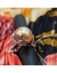 Anillo Perla Nude Borde Con... 2