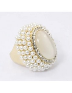 Anillo Sello Perlitas...