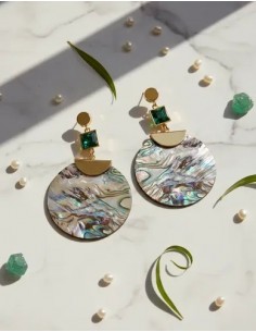 Aros Circulos Anacarados Verde 2