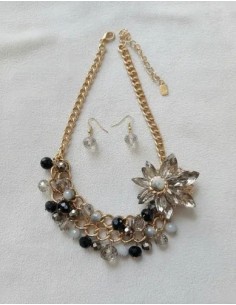 Conjunto Collar Aros De...