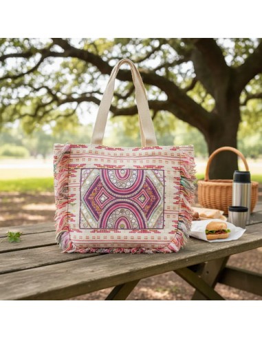 Bolso Cartera Grande Con Flecos...