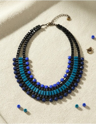 Collar Corto Degradee Azul Verde...