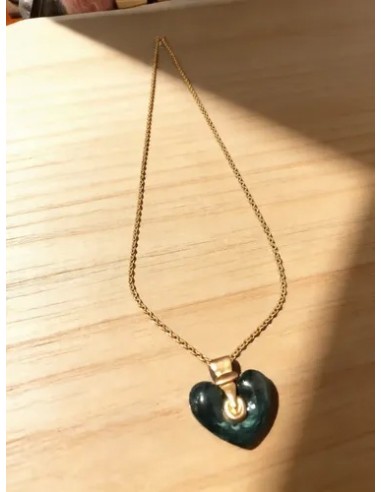 Collar Largo Metal C/ Dije Corazon...