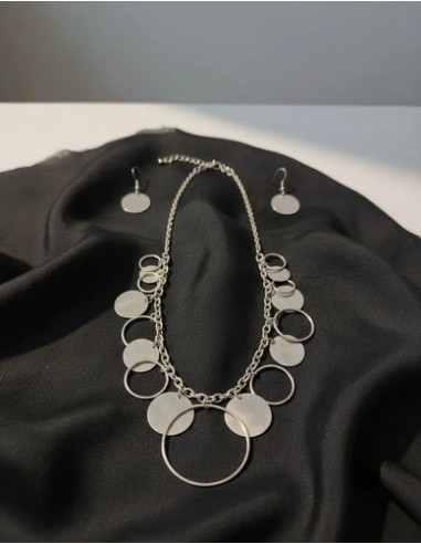 Conjunto Collar Aros Metalico De...