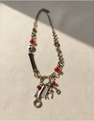 Collar Largo Con Varios Dijes Metal...