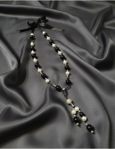 Collar Largo De Simil Perlas Con...