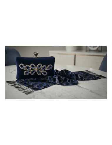 Kit Elegancia: Cartera Clutch Azul...
