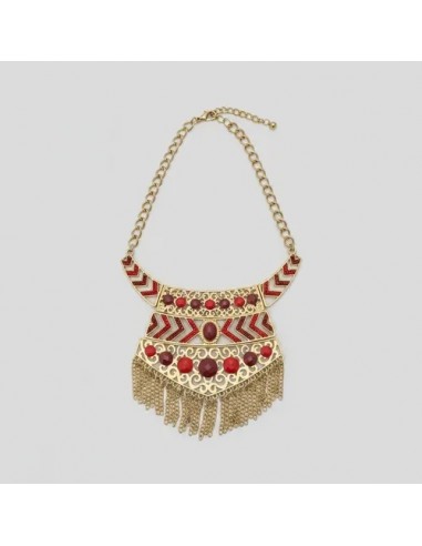Collar Corto Chapon Piedras Flecos...
