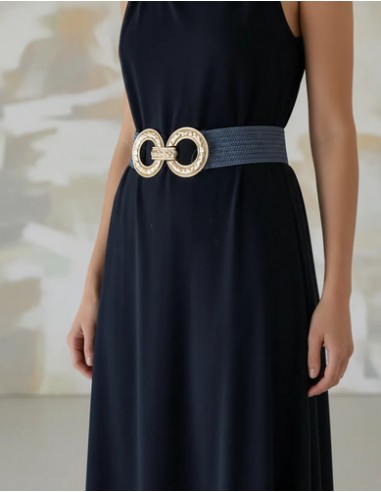 Cinto Faja Extensible Azul Circulos...