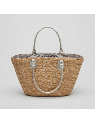 Cartera De Paja Tejida Canasto Playa...