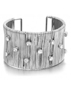 Pulsera Brazalete Plateado...