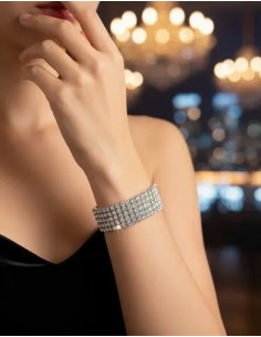 Pulsera Elastizada Plateada... 2