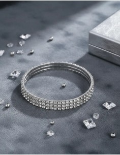 Pulsera Elastizada Plateada...