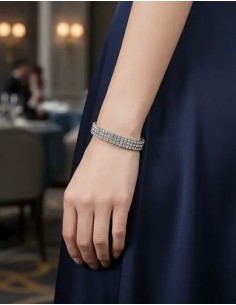 Pulsera Elastizada Plateada... 2