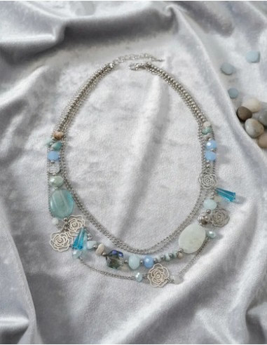 Collar Con Piedras Turquesa Importado...