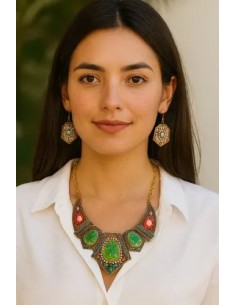 Conjunto Collar Geométrico...