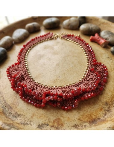 Collar Cadena Macramé Piedra...