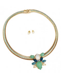 Conjunto Collar Aros Corto...