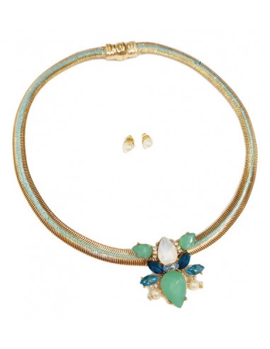 Conjunto Collar Aros Corto Dije De...