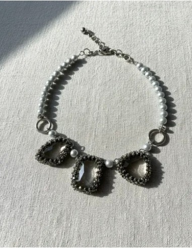 Collar Simil Perlas Con Piedras...