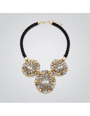 Collar Dijes Piedras Dorado Plata...