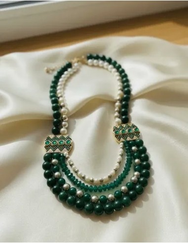Collar Elegante De Simil Perlas...