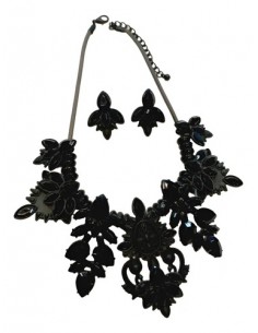 Conjunto Metal Flor Piedras...