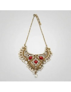 Collar Metal Simil Perlas...