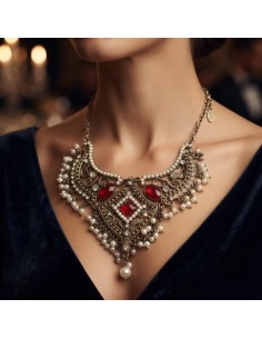 Collar Metal Simil Perlas... 2
