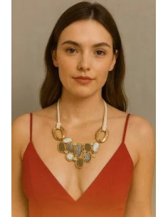 Collar Piedra Brillo Hilo... 2