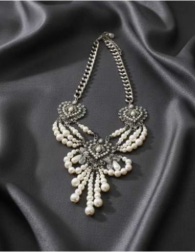 Collar Simil Perlas Corazón Importado...