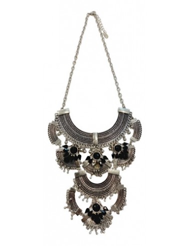Collar Metal Curva Plateado C/...