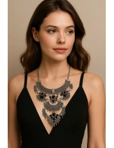 Collar Metal Curva Plateado... 2