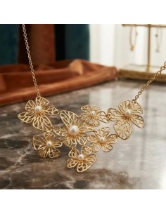 Collar Flor C/ Perla...