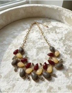 Collar Ramitas Piedras Gota...