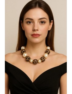 Collar Simil Perlas Animal...