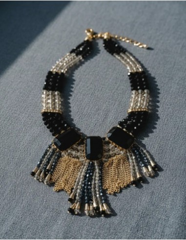 Collar De Mostacillas Piedras...